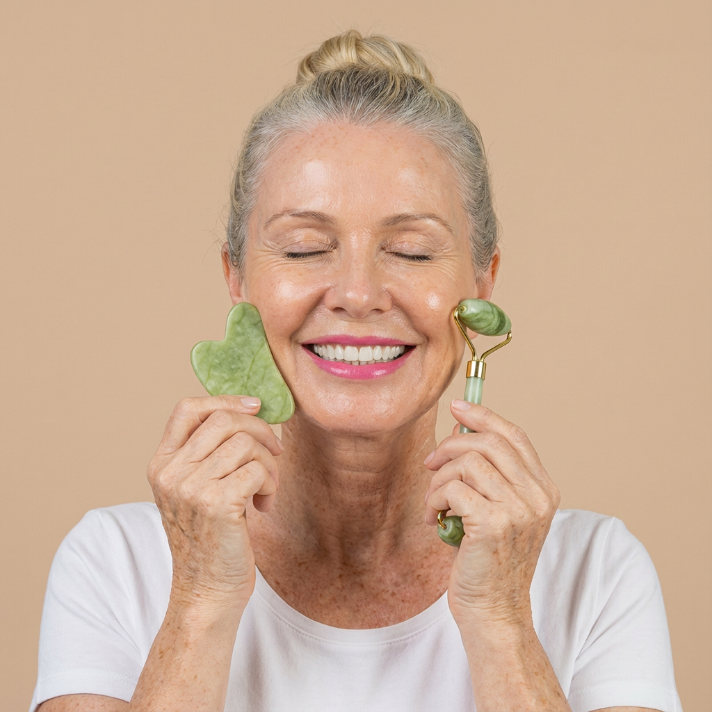 Gua Sha + Roll-On Sandrine™ - Contient un Gua Sha et un Roll-On (spécial anti-âge)