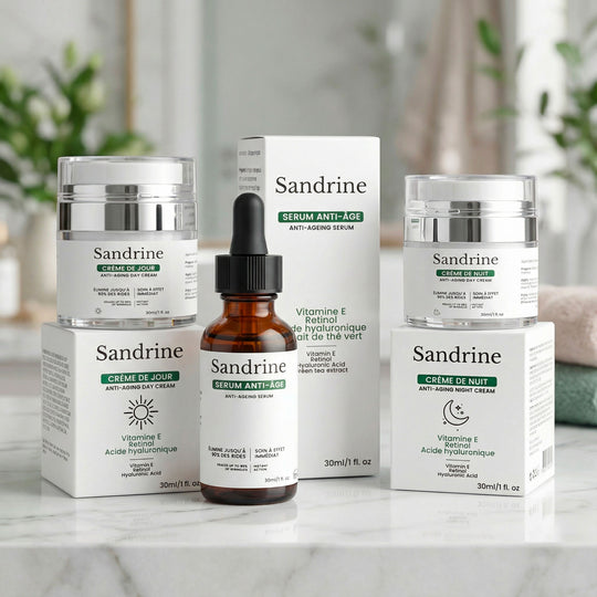 1 Sérum Anti-âge Sandrine™ Acheté =  1 crème de jour + 1 crème de nuit OFFERTES