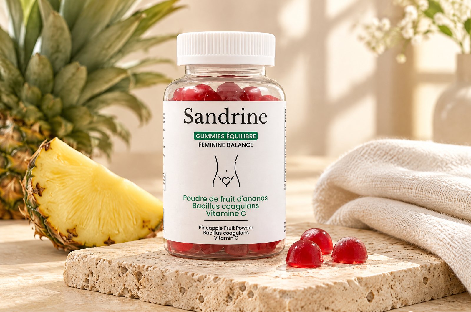 Les Gummies Équilibre Sandrine et leur pot